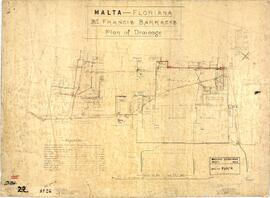 MALTA - Floriana - St. Francis Barracks - Plan of Drainage