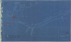 Blueprint of plan showing the proposed roundabout in Msida wharf