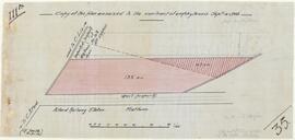 Copy of the plan annexed to the contract of emphyteusis dd 4th September 1900 showing position of...