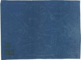 Blue print of a part of Valletta and Floriana showing in red the proposed rooms to be constructed...