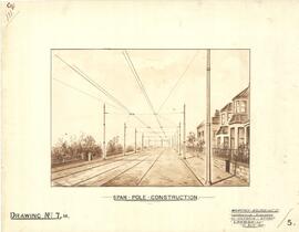 Drawing of the tramway span pole consuctuction.