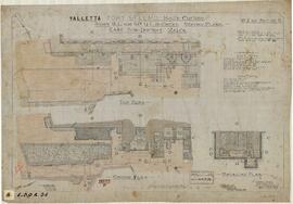 Valletta - Fort St Elmo - Ball's Curtain - 5 inch B.L. and 3 Pr Q.F. Batteries - Record Plans