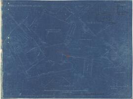Blueprint of layout map of Valletta showing in red the site for the proposed rooms to be erected ...