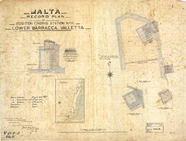 Record Plan of Position Finding Station No. XI, Lower Barracca, Valletta