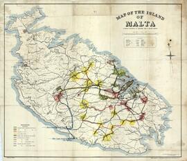 Map of The Island of Malta