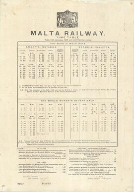 Official Railway Train time table for 1931