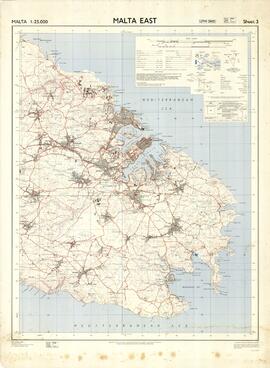 Malta East - Ordance Survey 1963