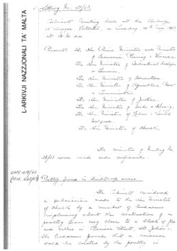 Minutes of Cabinet Meeting held on 14 May 1963