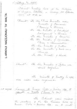 Minutes of Cabinet Meeting held on 3 September 1963