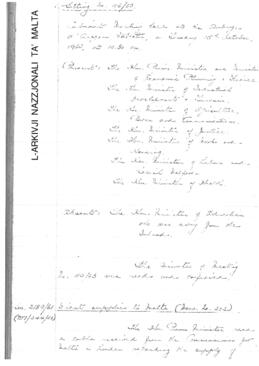 Minutes of Cabinet Meeting held on 15 October 1963