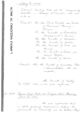 Minutes of Cabinet Meeting held on 5 November 1963