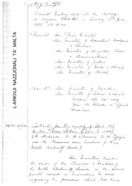 Minutes of Cabinet Meeting held on 8 June 1965
