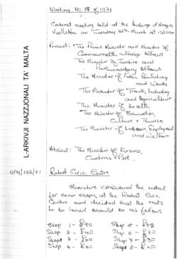 Minutes of Cabinet Meeting held on 30 March 1971