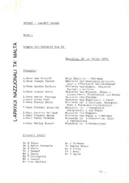 Minutes of Cabinet Meeting held on 26 May 1978