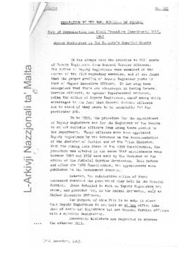 Code of Organization and Civil Procedure (Amandment) Bill, 1963. Deputy Registrars in Her Majesty...