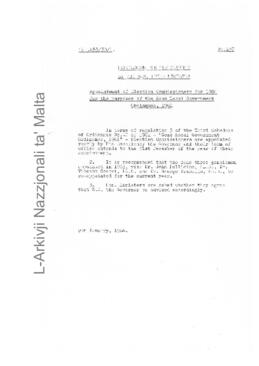 Appointment of Election Commissioners for 1964 for the purposes of the Gozo Local Government Ordi...