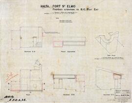 Malta - Fort St Elmo - Proposed alterations to B.C. Post East