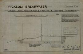 Ricasoli Breakwater - Typical Cross Section for excavation & Concrete foundation