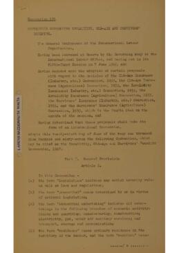 Conventions and Recommendations adopted by the International Labour COnference - June 1967. Part II