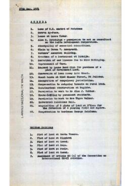Agenda of meeting Cabinet Meeting of 27 May 1971