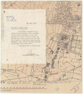 Plan showing in red tenement 1274 in Attard. Includes letter from Commissioner of land to directo...