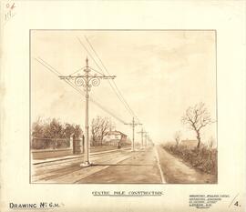 Drawing of the tramway centre pole consuctuction.