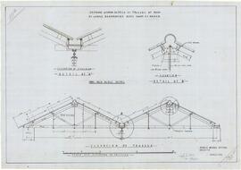 Drawing showng details of trusses of rood of garage and carpenter s workshops at Marsa