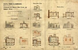 MALTA - Tigne R.A. Barracks - Record Plan of - Cookhouse No. 1, Bread & Meat Store, And Barra...
