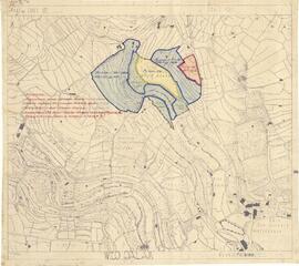 WIED DALAM - Various outlined Plots of lands - with Legend explaining colour code and ownership