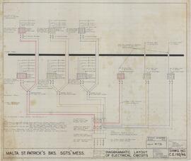 St. Patrick's Bks. - Sgts.' Mess - Diagrammatic Layout of Electrical Circuits