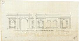 Elevation and half elevation of building