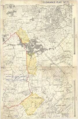 MAP of MALTA - Clearance Plan No 52 - Showing Boundary of existing clearance in red - ( ) - ;Ta T...