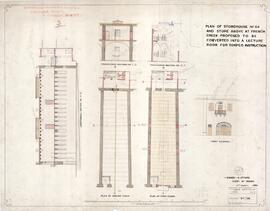 Plan of Storehouse No. 64 and Store above at French Creek proposed to be converted into a lecture...