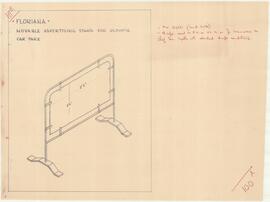 Sketch of the moveable advertising stands (PDM 63663-