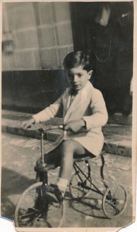 Young Maurice Mifsud Bonnici on a bike