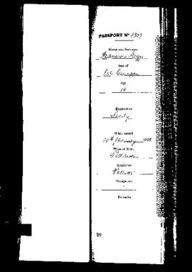 Passport Application of Mizzi Francesco