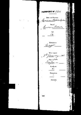 Passport Application of Spiteri Gio Battista