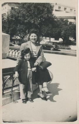 Postcard showing Anne and Tania Despott