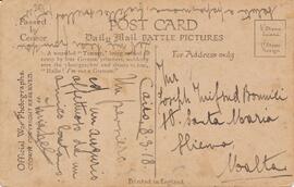 Reverse of First World War-era postcard