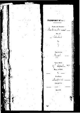 Passport Application of German Gaetano