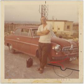 Mr Alfred Laferla and his Borgward car