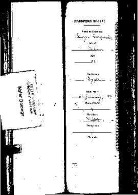 Passport Application of Canziani Giorgio