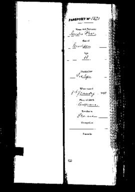 Passport Application of Pace Giuilia