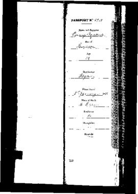 Passport Application of Degabriele Vincenzo