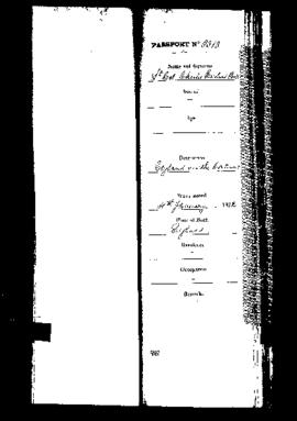 Passport Application of Rowland Hill Charles