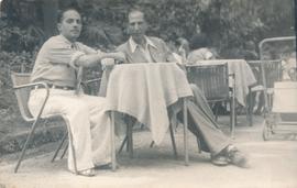 George Despott with a friend in Bologna