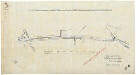 Plan of the road between Casal Paula and the top of Gahin Duieli showing in blue line the 12inch water main