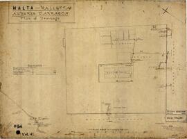 Malta - Valletta - Auberge d'Arragon - Plan of Drainage