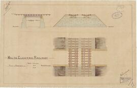 Malta Electric Railway - Sketch, elevation and section of types of openings