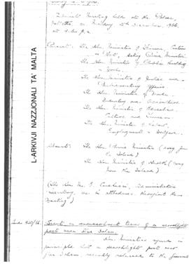 Minutes of Cabinet Meeting held on 5 December 1966